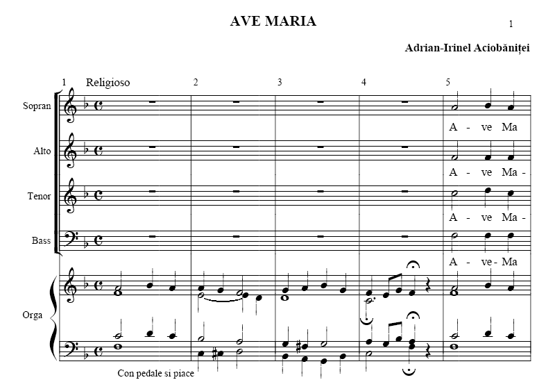 Aciobanitei - score sample
