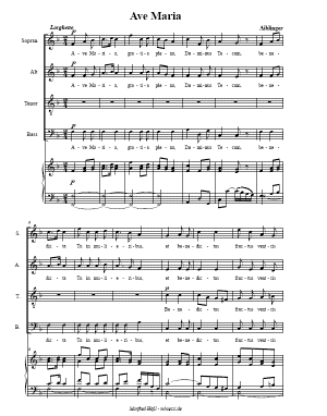 Aiblinger - Ave Maria 2 - SATB + organ