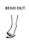 Ankle and Foot bend out.