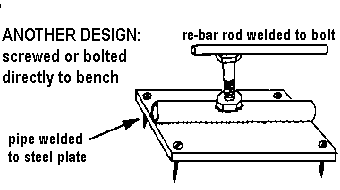 Another design: screwed or bolted directly to bench
