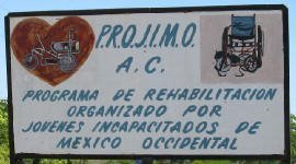 The original Projimo sign in Coyotitan - handmade and hand-painted - reflects the origin of Projimo.